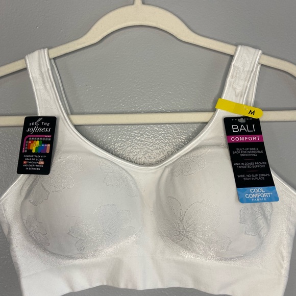 Bali Women's Cool Comfort White Bra - Picture 2 of 4
